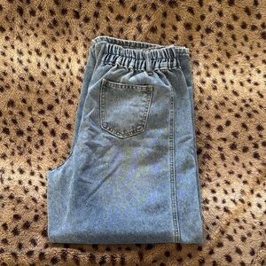 SHEIN Women's Barrel Jeans in Light Blue